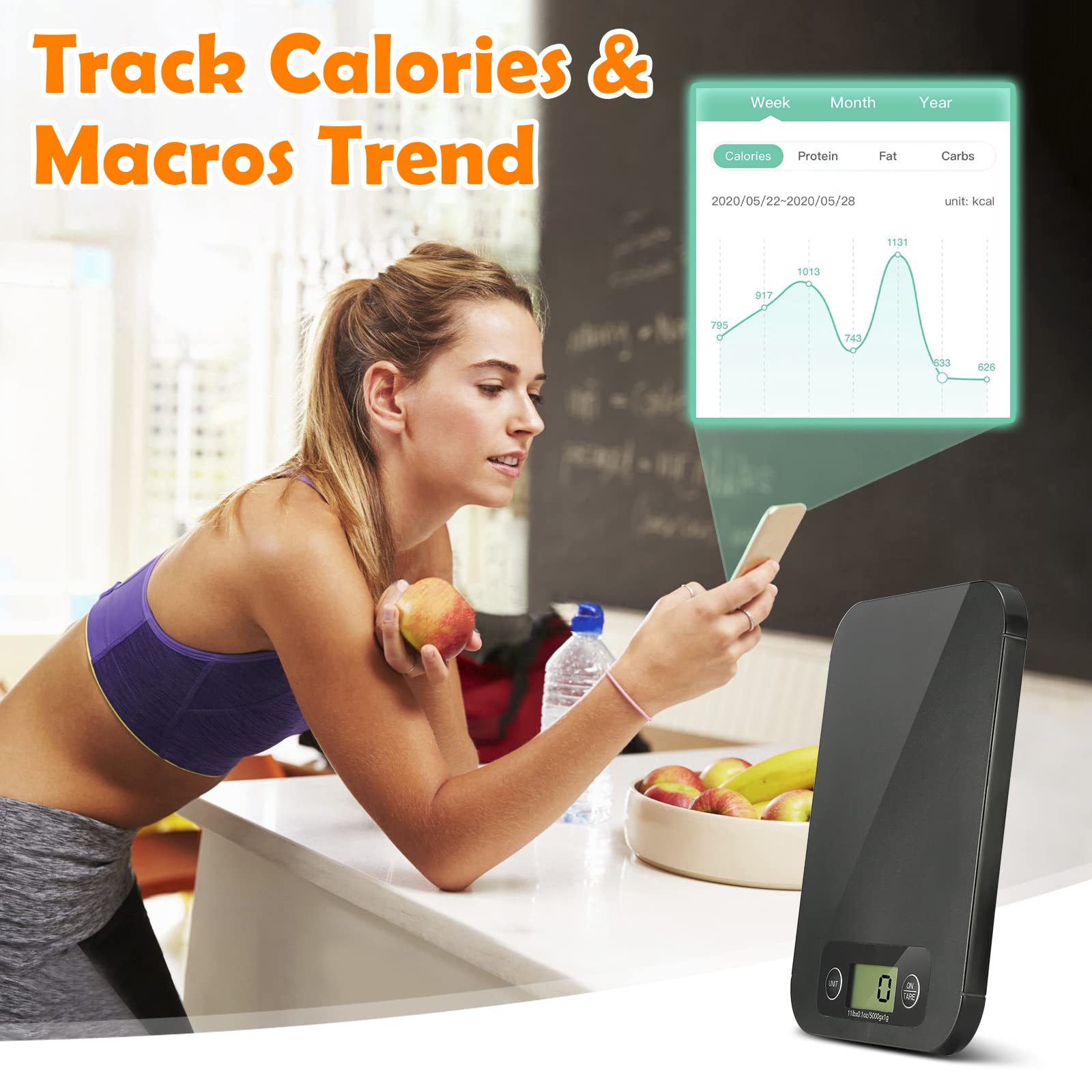 URAMAZ Food Scale apple-health-sync enables a fuller wellness view