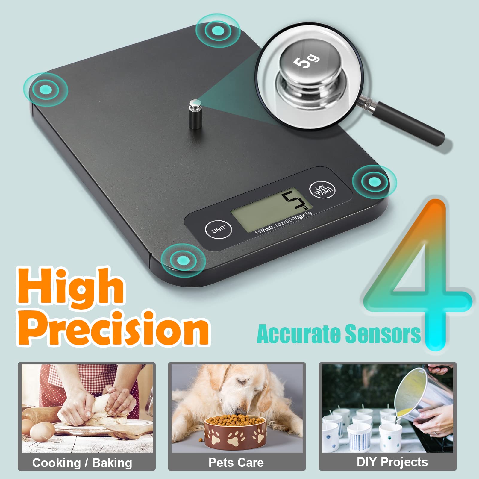 URAMAZ one-touch-tare simplifies weighing ingredients in a bowl