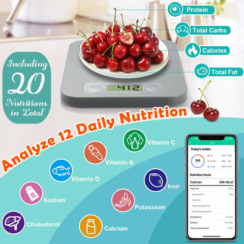 URAMAZ scale with Foodiet app barcode scan enables quick nutrition tracking