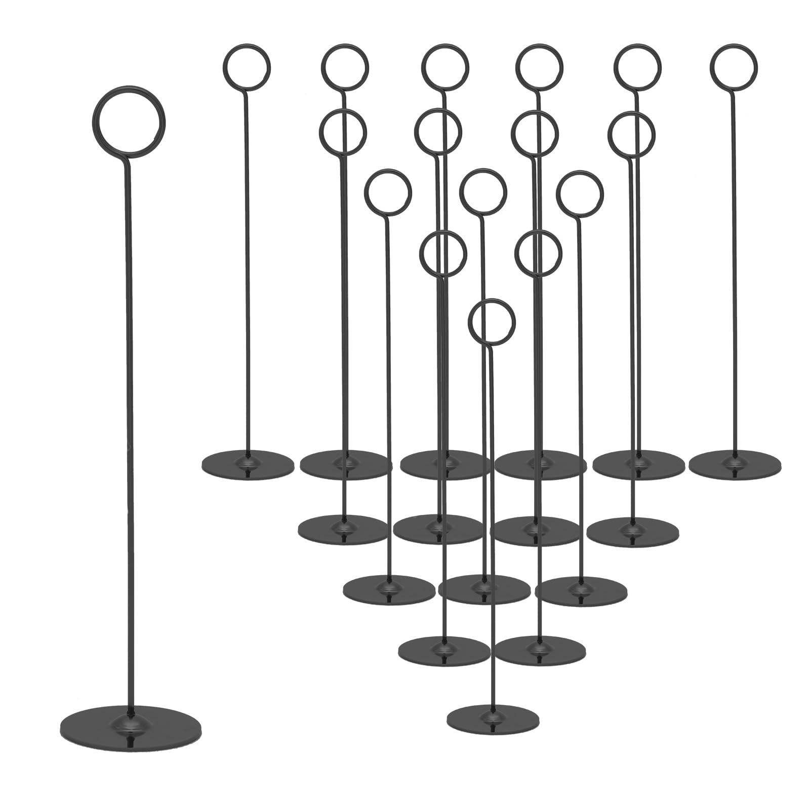 Urban Deco 16PK table number holders with black base keep cards upright at events