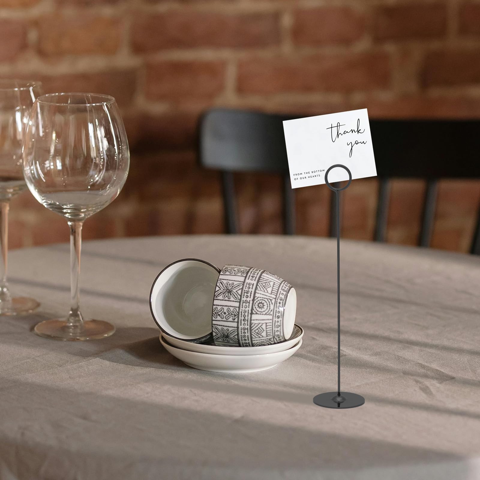 Reusable Urban Deco card holders reduce waste while upgrading decor at gatherings