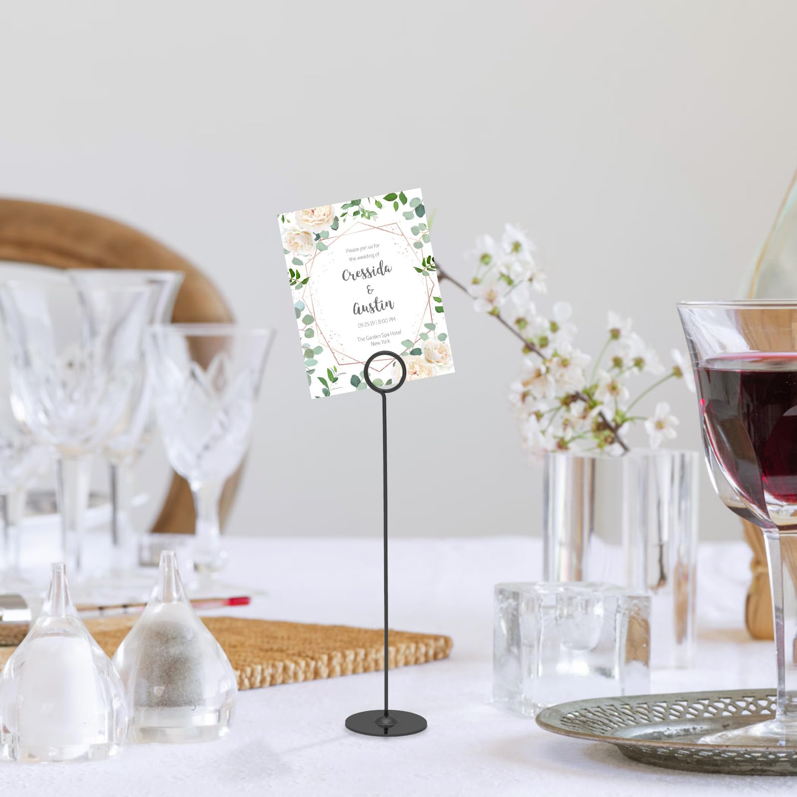 Sturdy steel base by Urban Deco ensures signs stay steady indoors or outdoors