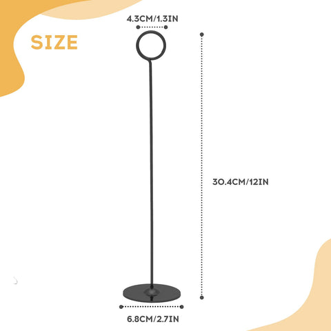 Urban Deco table card holders, 12-inch height, ideal for menus, signs, or place cards