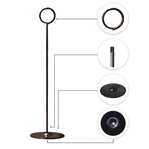 Secure 12-inch stands prevent signs from tipping during busy celebrations