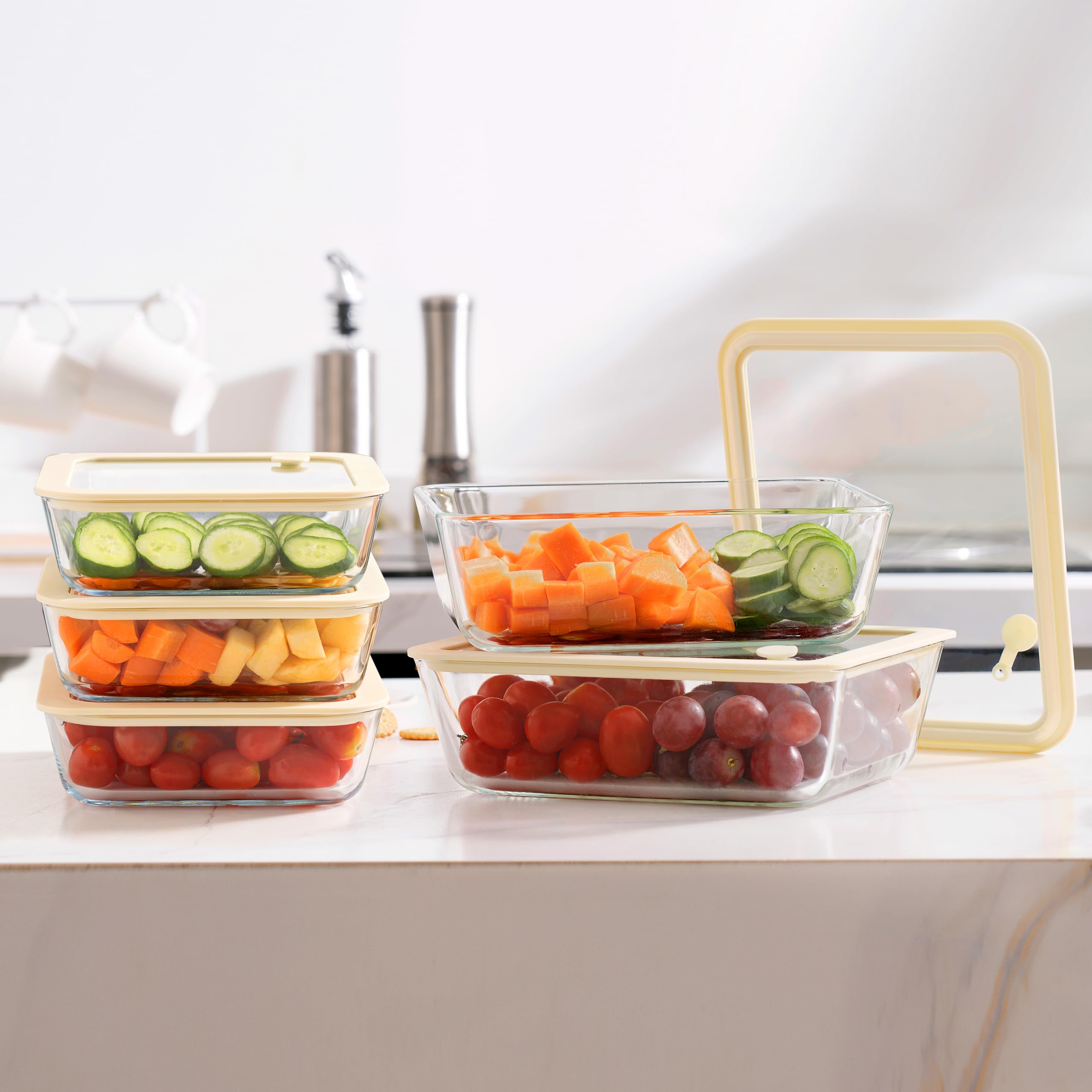 Urban Green round 30oz glass container versatile for sides and prep