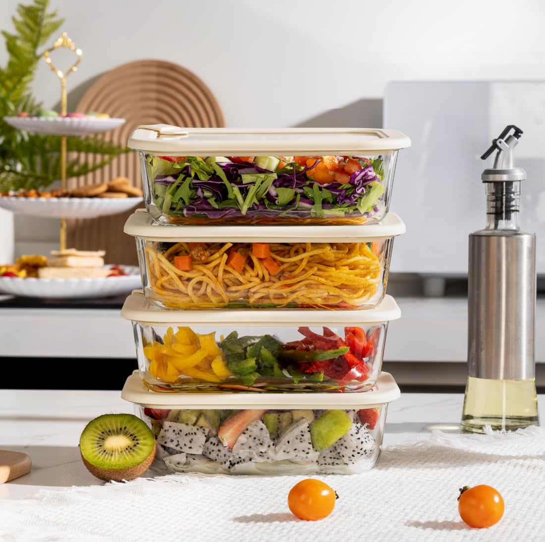 Urban Green silicone lid airtight seal keeps leftovers fresh.