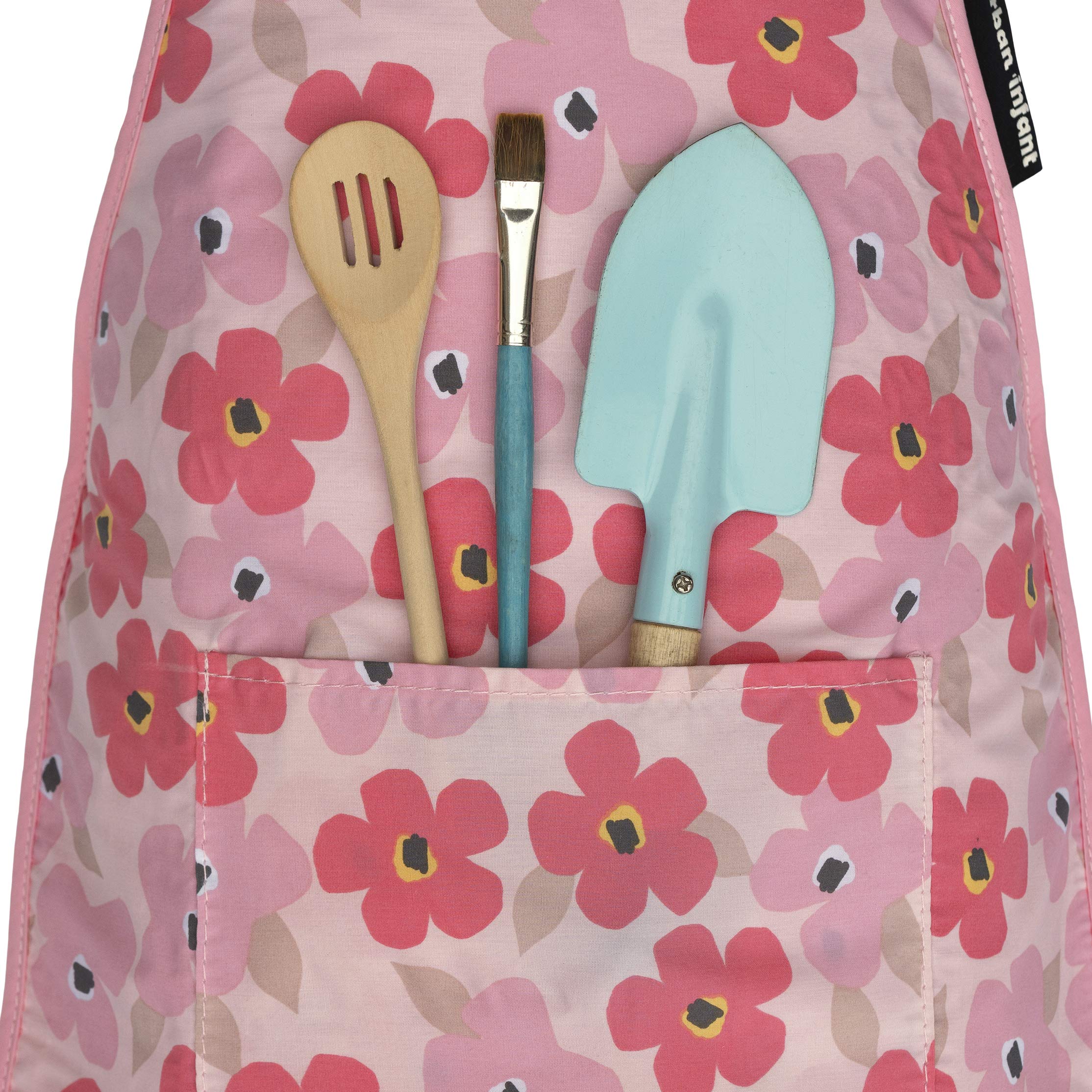 Urban Infant Little Helper apron showing adjustable neck strap for growing kids.