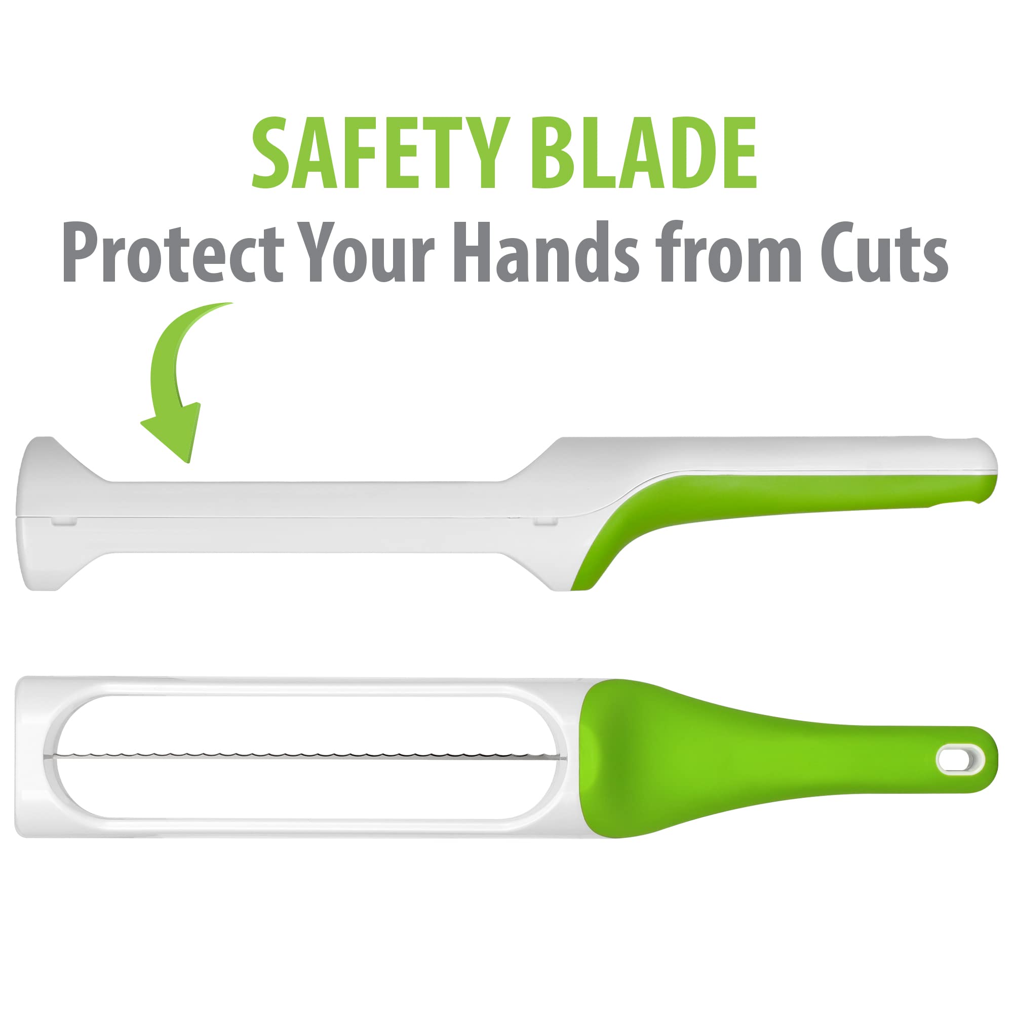 Urban Trend Hometown Bagel Knife safety design keeps fingers away from blade