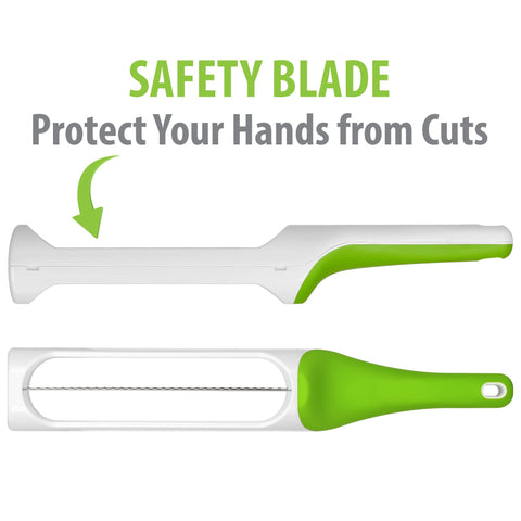 Urban Trend Hometown Bagel Knife safety design keeps fingers away from blade