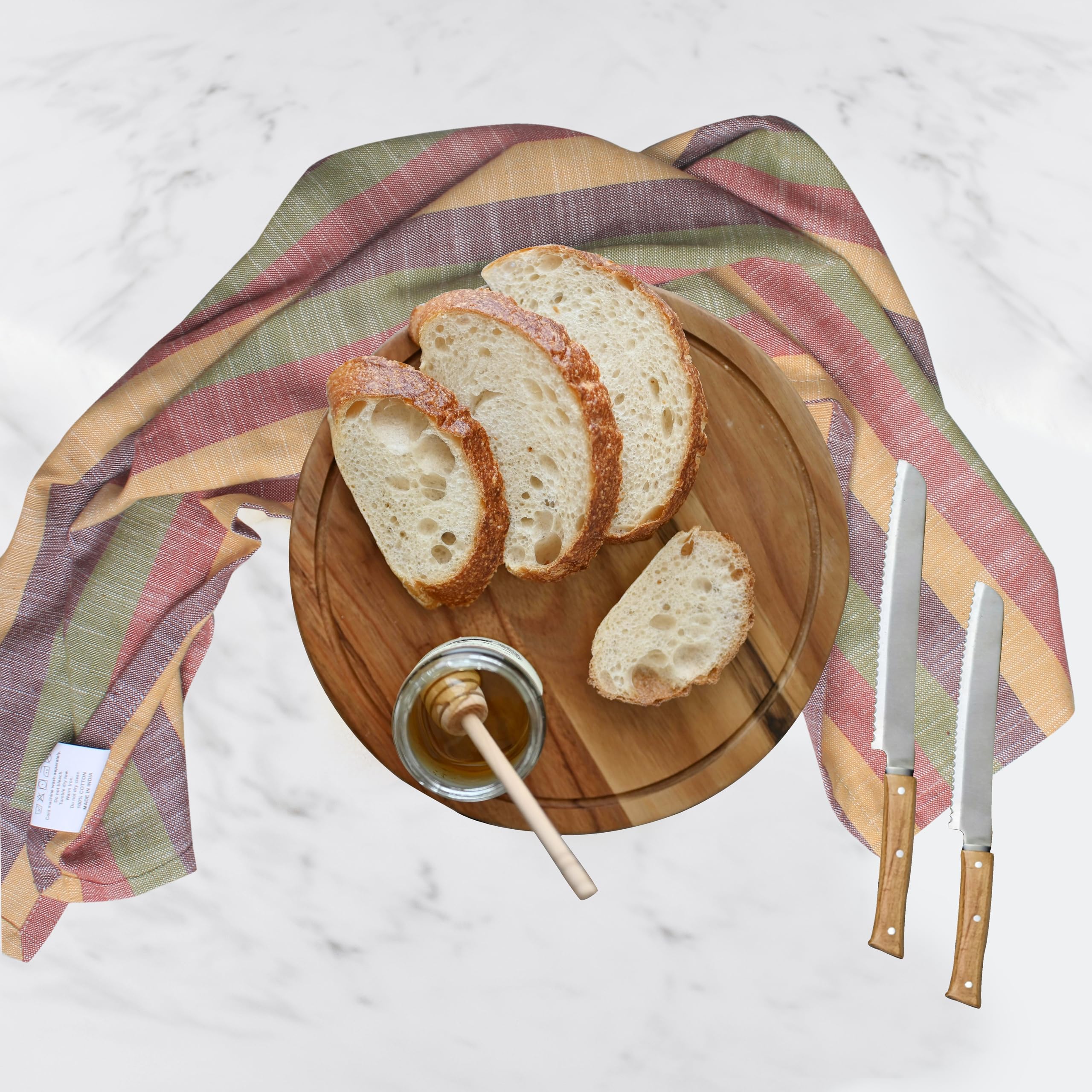 Urban Villa quick-dry dish towels displayed for busy kitchen tasks.
