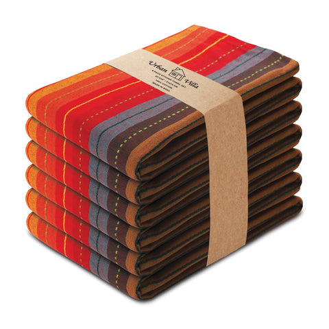 Urban Villa red multi towels bundled for gift-ready home decor.