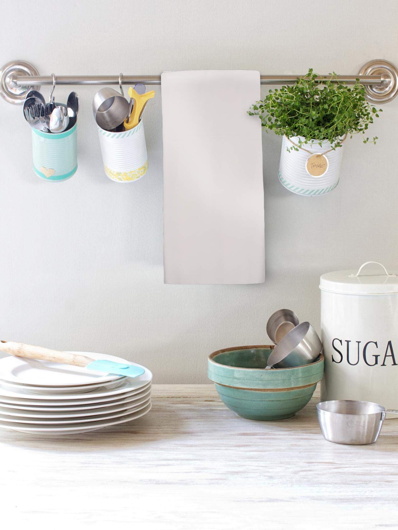Urban Villa Kitchen Towels lint-free surface for clean, streak-free drying.