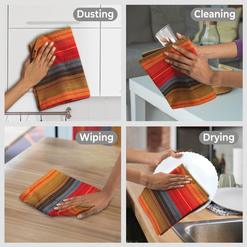 Urban Villa kitchen towels drying dishes in a modern sink setup.