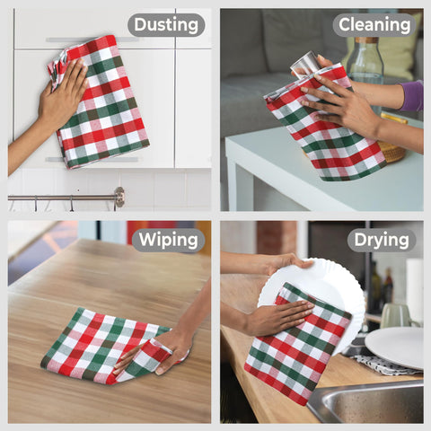 Urban Villa loop hanging design keeps towels accessible while drying dishes.