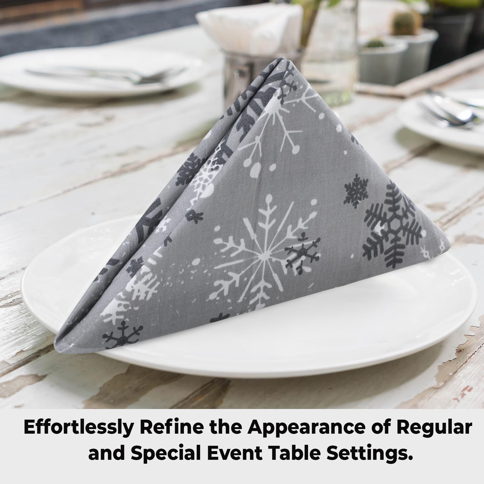 Urban Villa napkins are machine washable for easy care and reuse