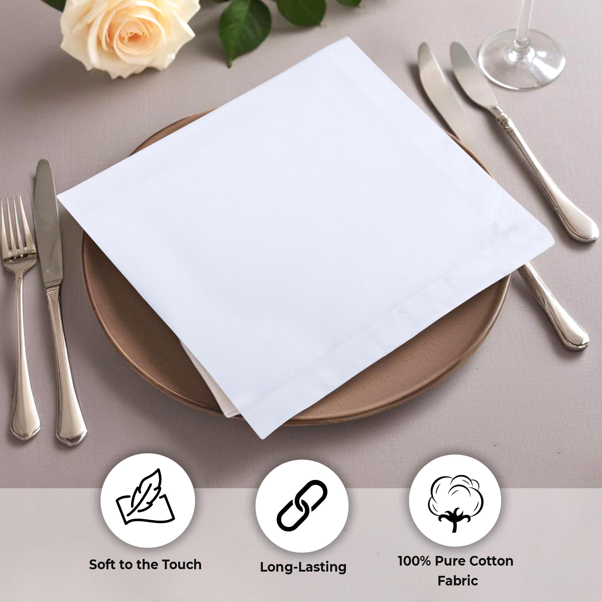 Urban Villa reusable napkins reduce waste while elevating decor.