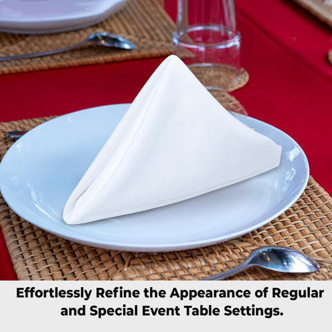 Urban Villa farmhouse-dining napkins complement rustic table settings.