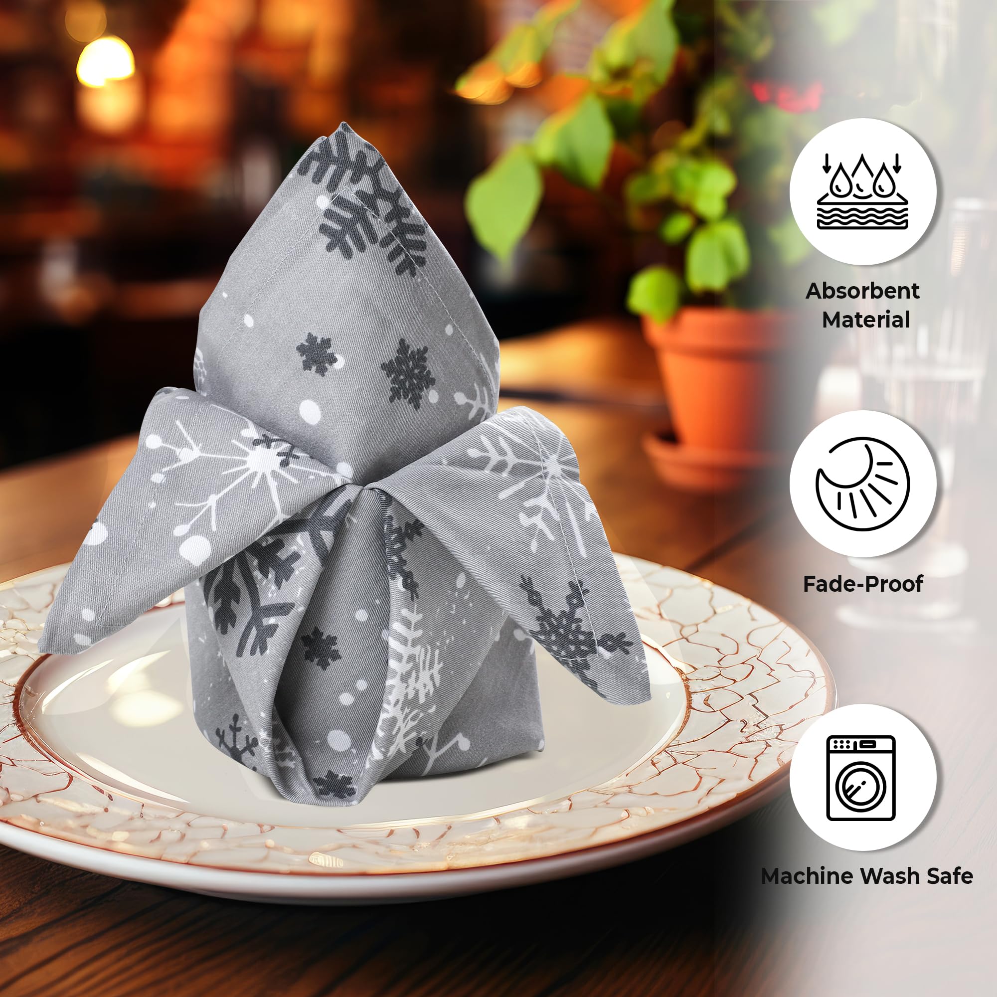 Urban Villa napkins demonstrate easy folding for creative table settings