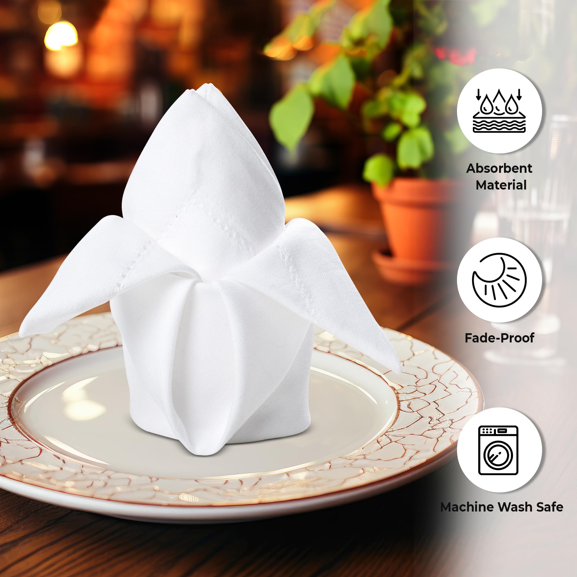 Urban Villa napkins close-up cotton texture highlighting softness and quality.