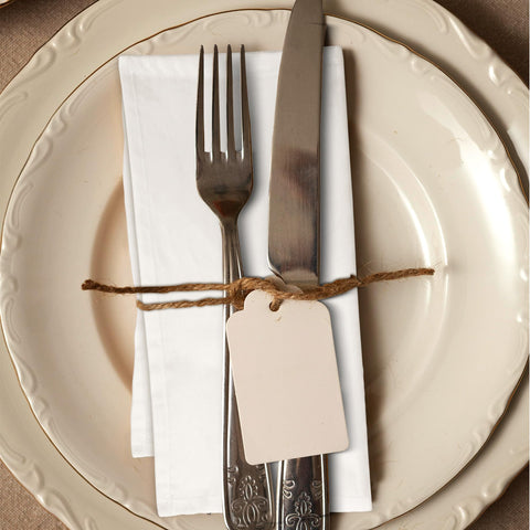 Urban Villa Ivory napkins close-up shows soft cotton texture