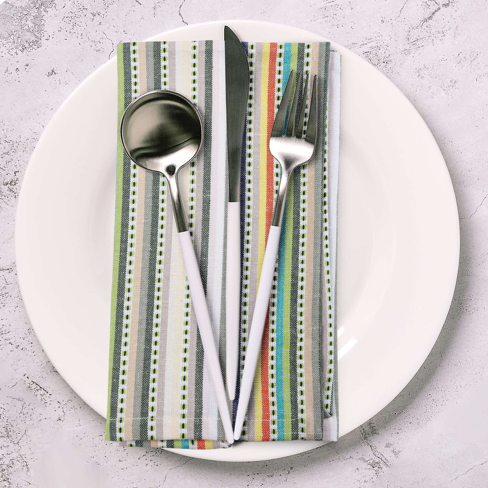 Urban Villa napkins pack display showing coordinated color and size.