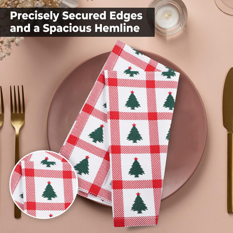 Urban Villa tree-print accent napkins are durable for home and party settings.