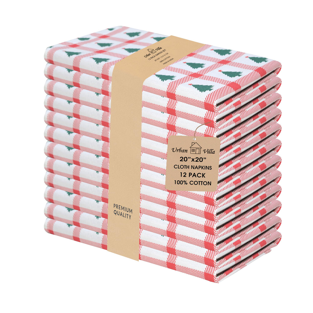 Urban Villa tree-print napkins add a polished table look for elegant dinners.