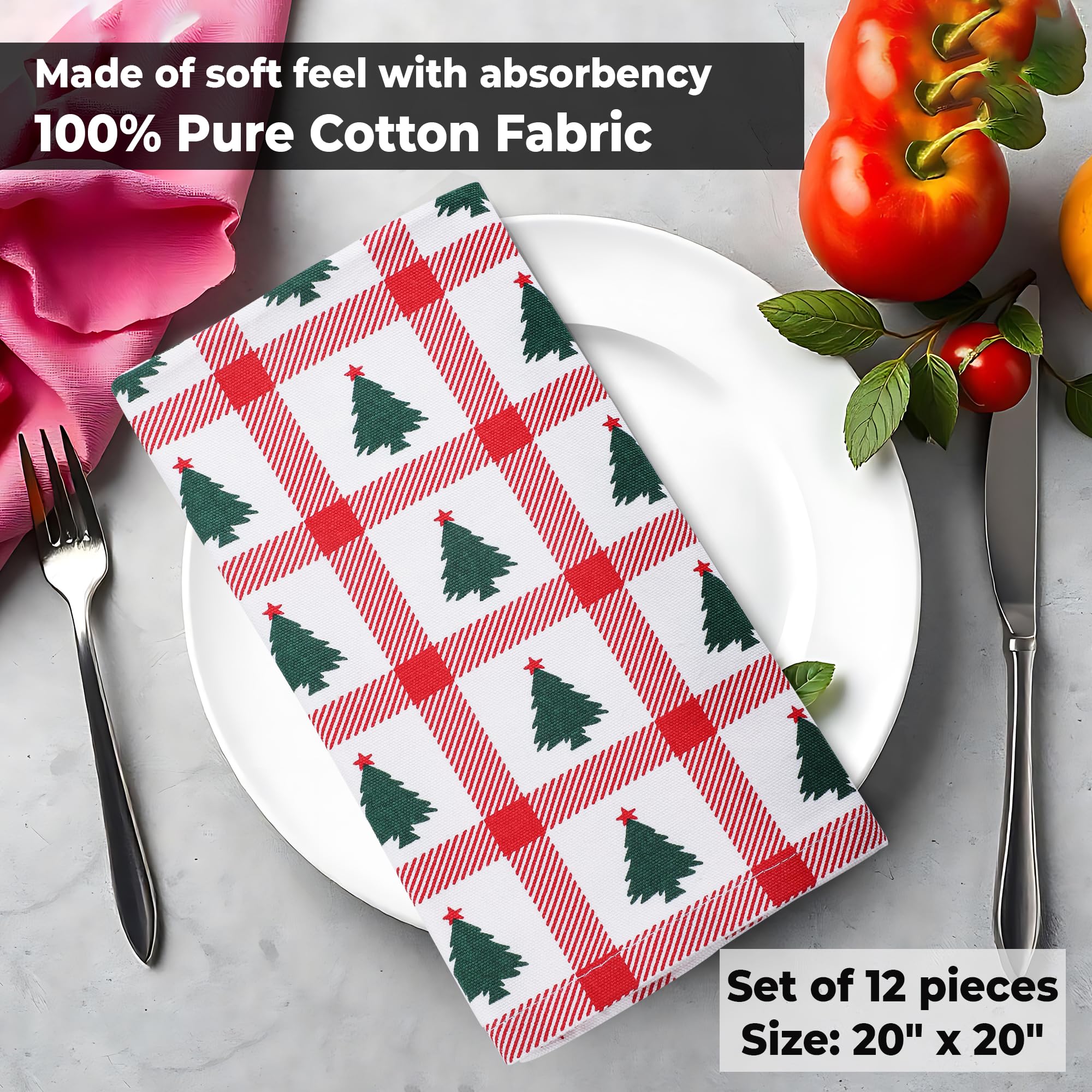 Urban Villa tree-print napkins help reduce disposable waste.