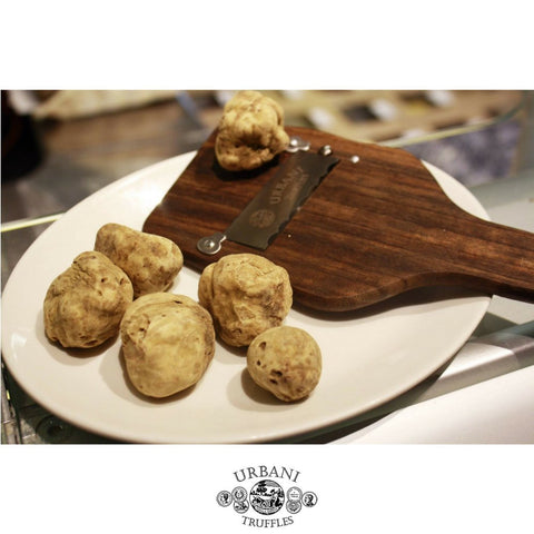 Urbani Truffles adjustable blade slicer lets you customize thickness.