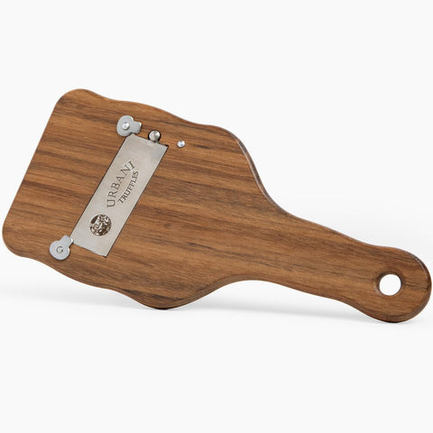 Urbani Truffles wooden truffle slicer for precise, paper-thin shavings.