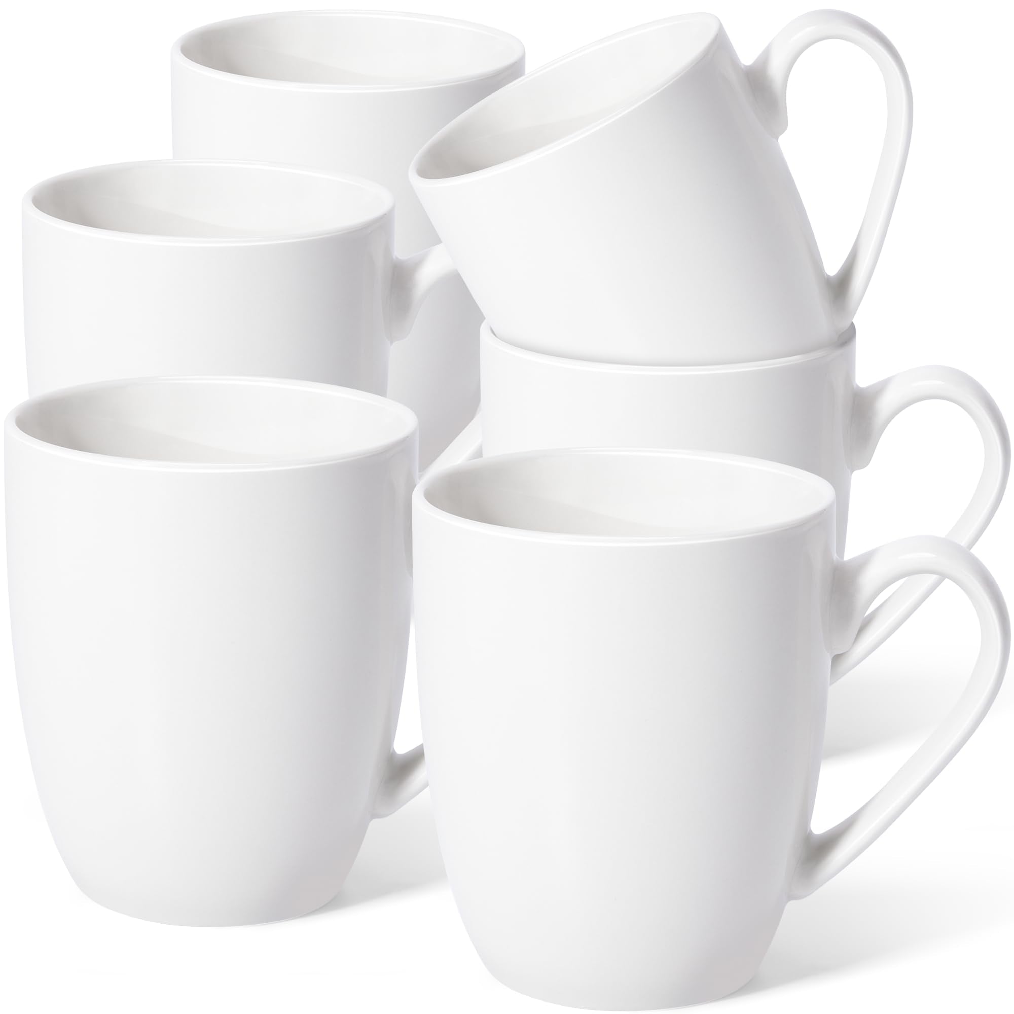 Urbanstrive 16oz coffee mugs set of 6, durable stoneware for everyday use.