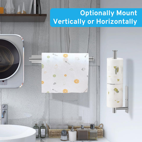 urezorgear 2nd-gen paper towel holder fits mega rolls up to 11.8 inches.