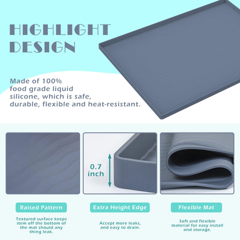URMONA cabinet protector in dark grey guards shelves against leaks and scratches.