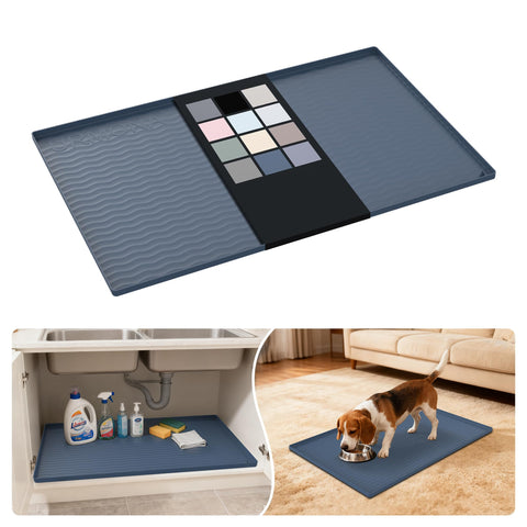 URMONA under-sink mat 34x22 protects cabinets from spills.
