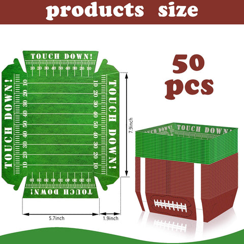 UROINEPA football snack trays waterproof and oil-resistant for spill-free snacks.