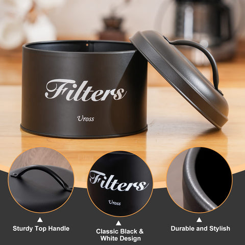 Uross coffee bar decor container adds vintage charm and practical organization