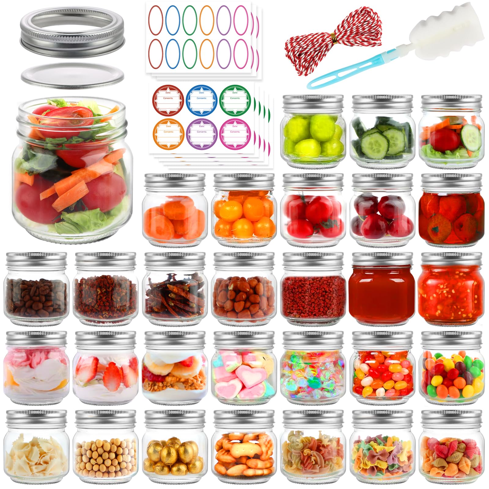 UrSpeedtekLive 8 oz mason jar with regular lid for clear storage