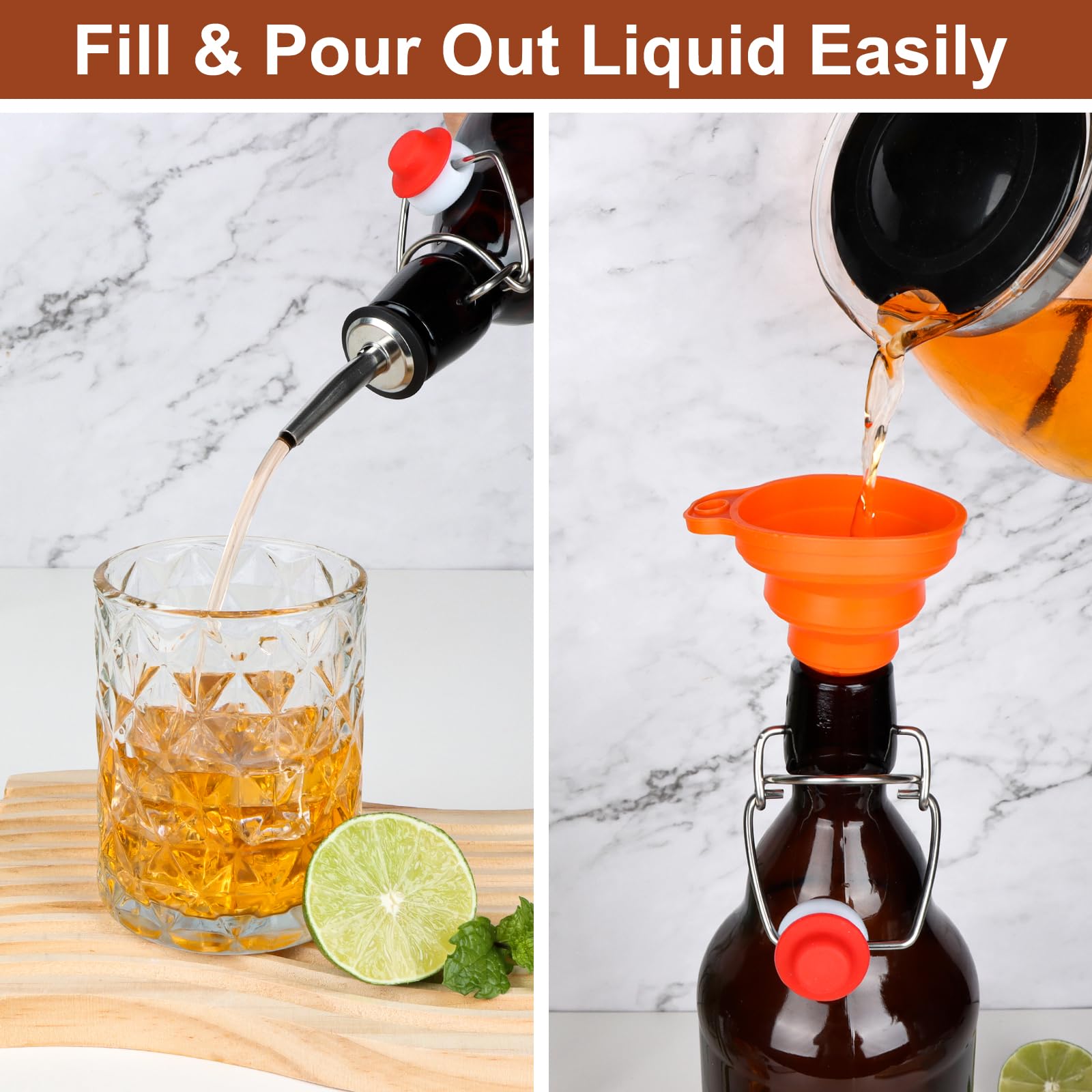 UrSpeedtekLive collapsible silicone funnel makes pouring clean and mess-free.