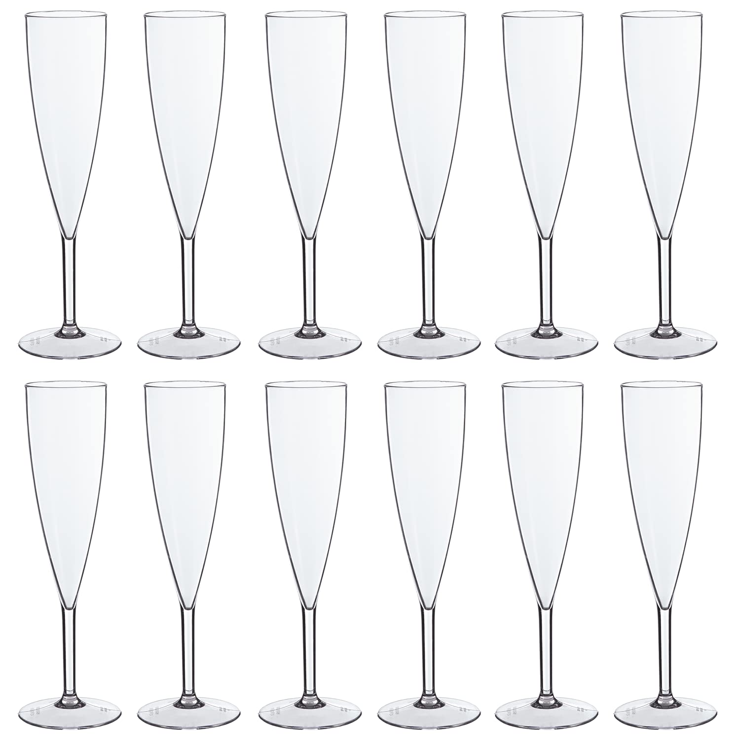 US Acrylic 12-count champagne flute set suitable for any occasion