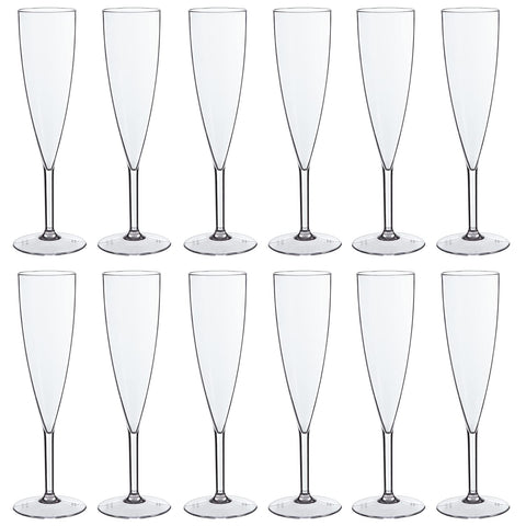 US Acrylic 12-count champagne flute set suitable for any occasion