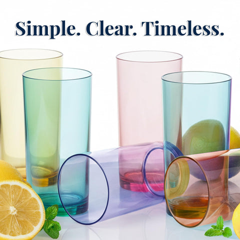 US Acrylic 6-piece color set fits weddings, dorms, or small apartments