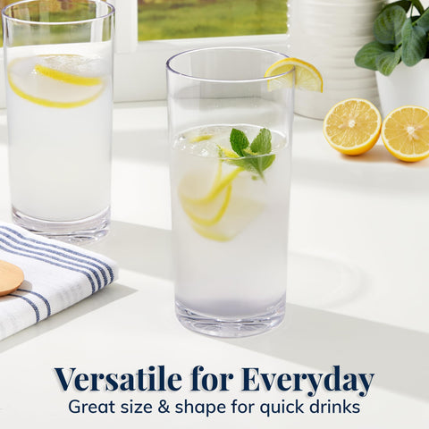 US Acrylic BPA-free plastic tumbler ideal for cocktails and brunch gatherings.