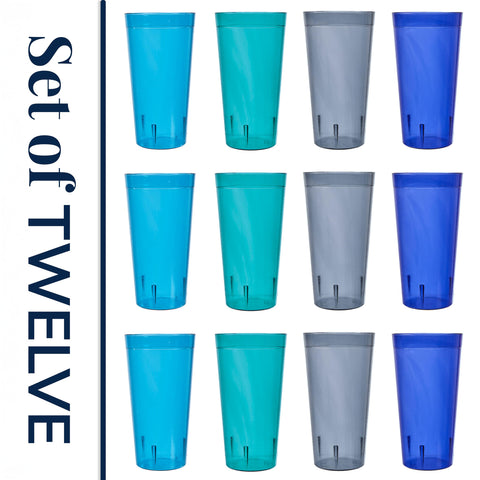 US Acrylic coastal collection 32oz tumbler in coastal tones for casual gatherings.