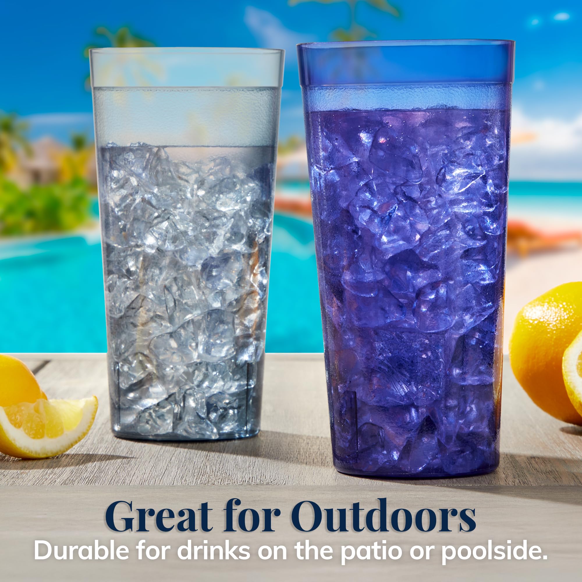 US Acrylic dishwasher-safe tumbler, top-rack friendly 32oz for quick cleanup.