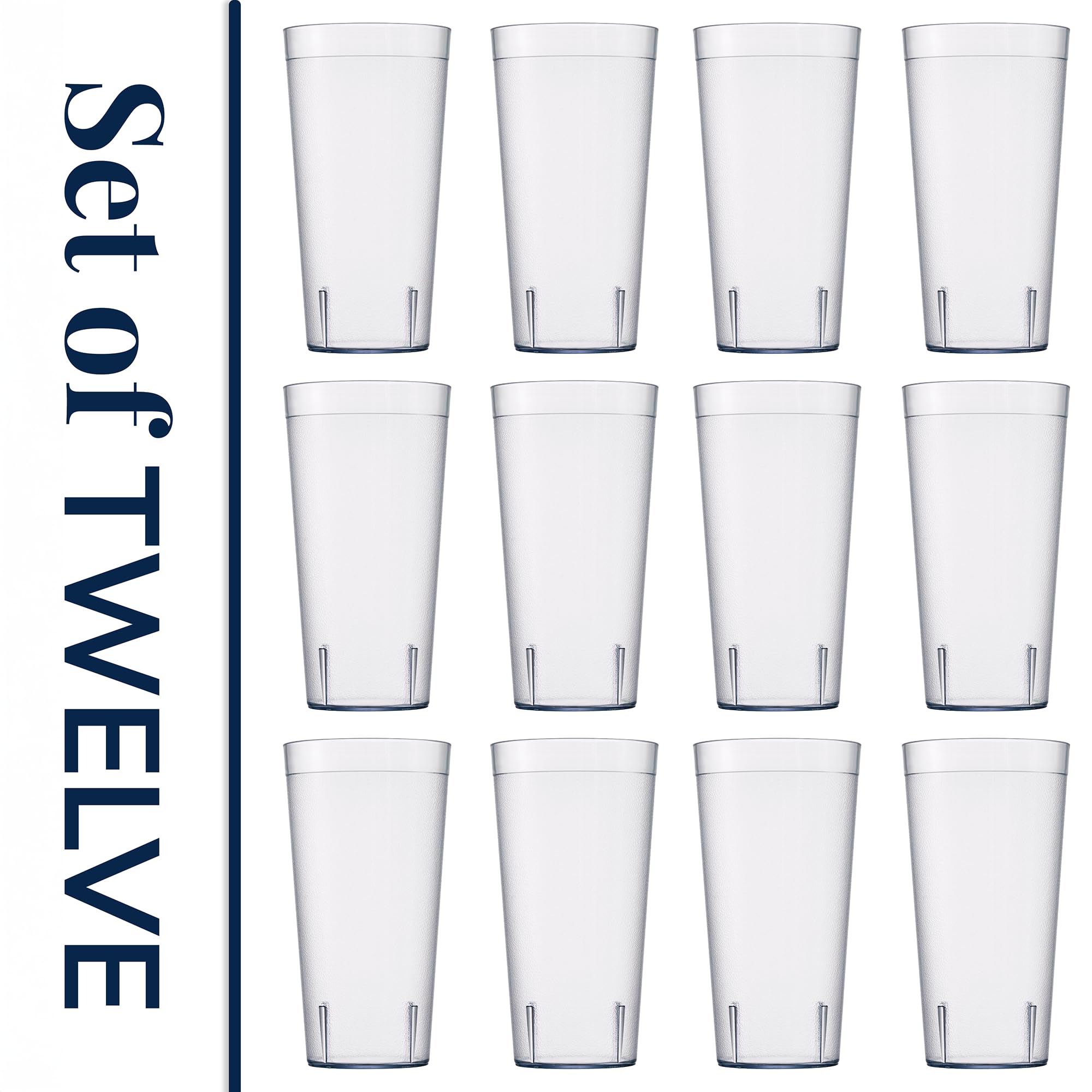 US Acrylic Café 12-pack tumbler set, versatile for home and travel