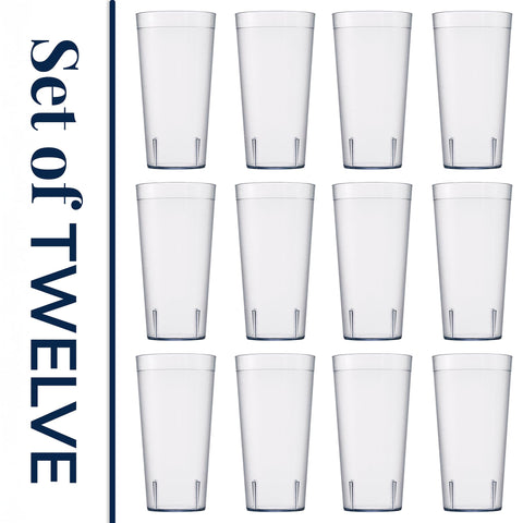 US Acrylic Café 12-pack tumbler set, versatile for home and travel