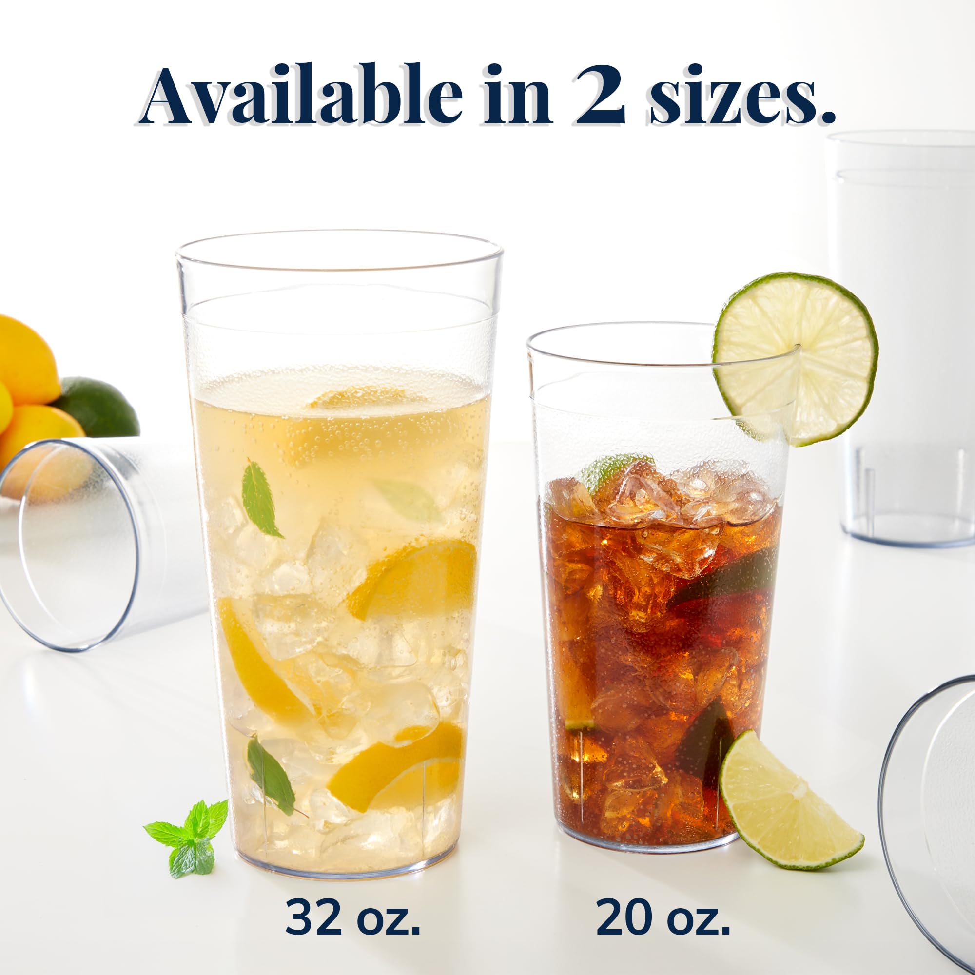 US Acrylic Café tumbler with textured wall for secure outdoor grip