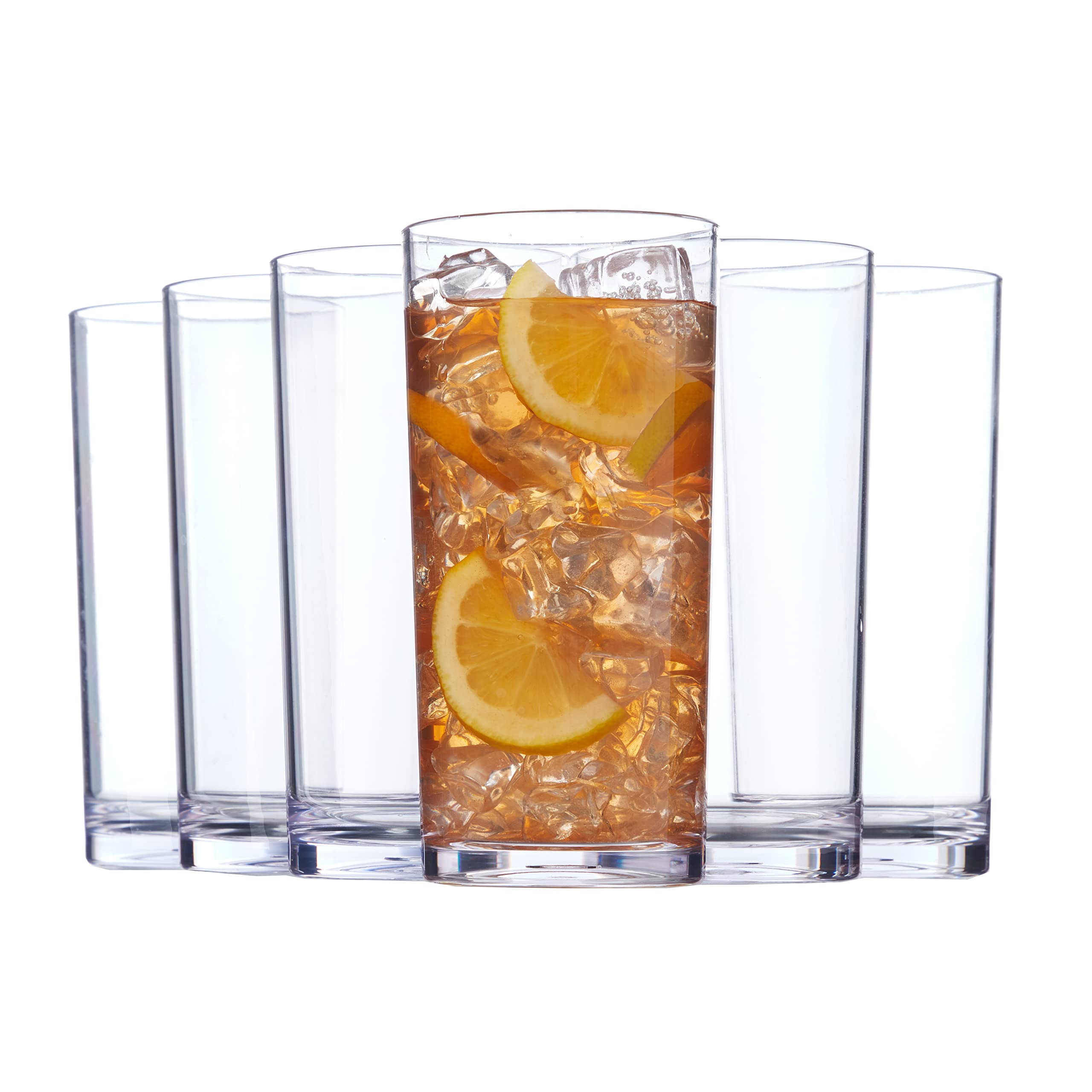 US Acrylic Classic Clear 24oz glass with a thick base, ideal for outdoor entertaining.