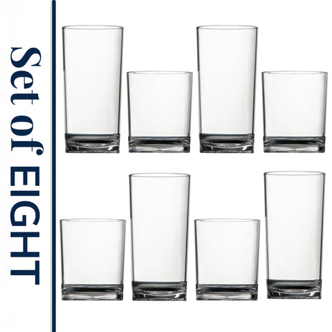US Acrylic Classic 8-piece set suitable for home bars and entertaining