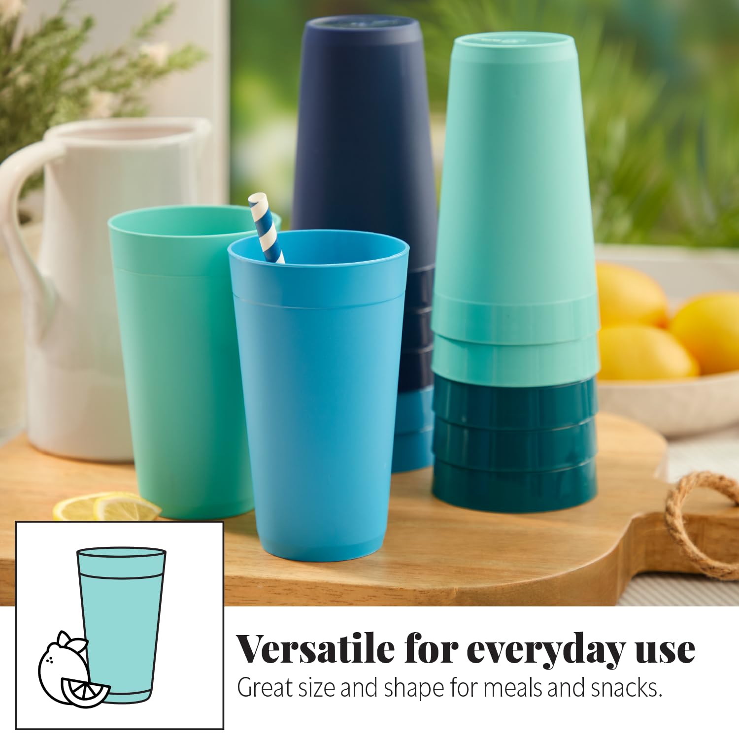 US Acrylic Newport 20oz aqua tumbler, durable and versatile for everyday use.